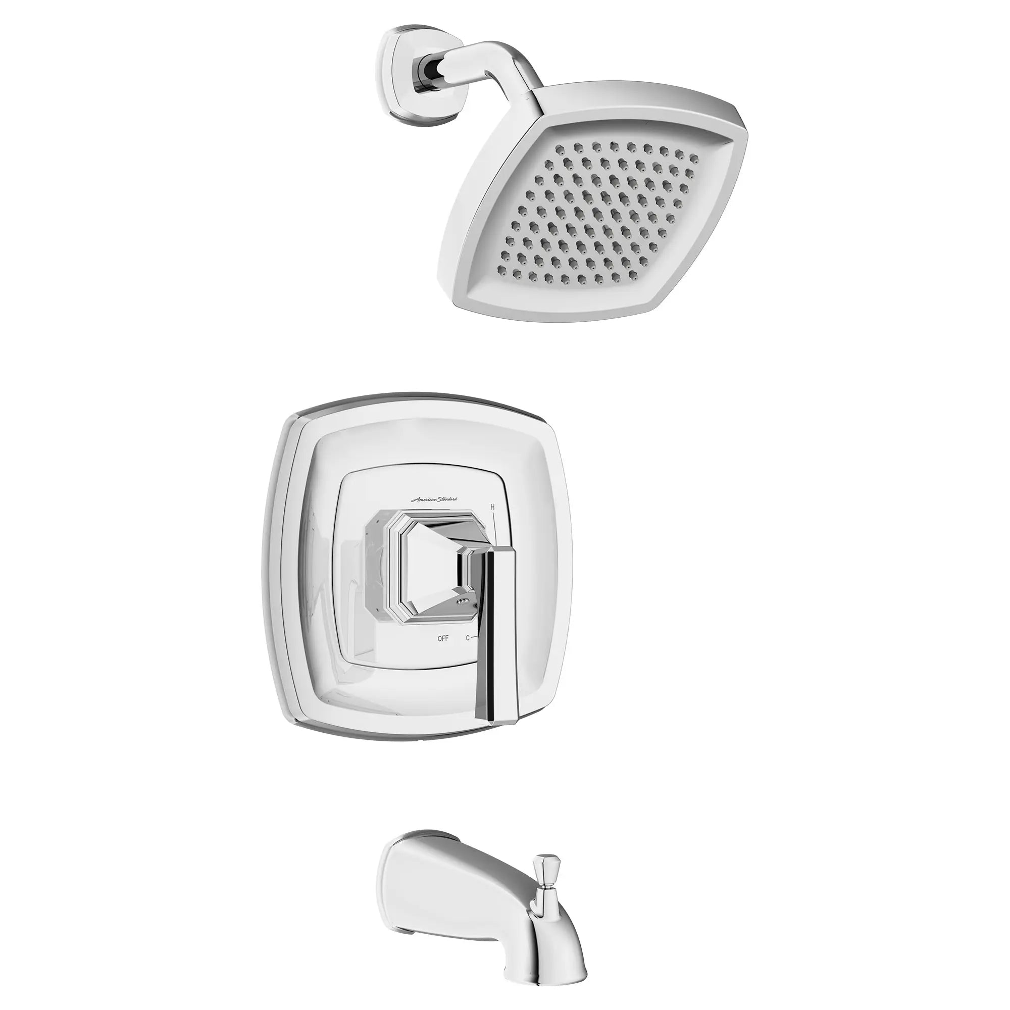 Crawford 1.8 gpm/6.8 L/min Tub and Shower Trim Kit With Water-Saving Showerhead, Double Ceramic Pressure Balance Cartridge With Lever Handle — thumbnail 3